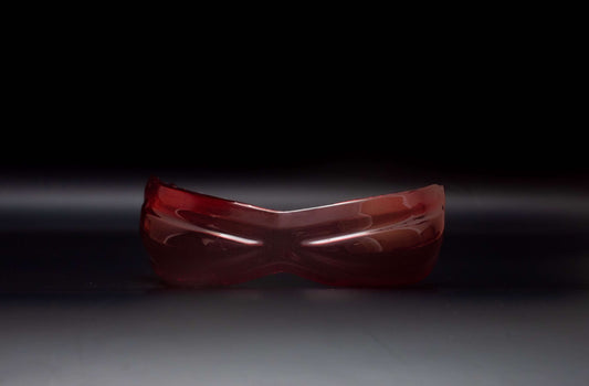 Primaris Helmet Visor - Red - Gear up with the Primaris Helmet Visor - Red | Formed PETG Lense, perfect for S Marine fans and sci-fi enthusiasts. Fits standard galactic armor helmets.