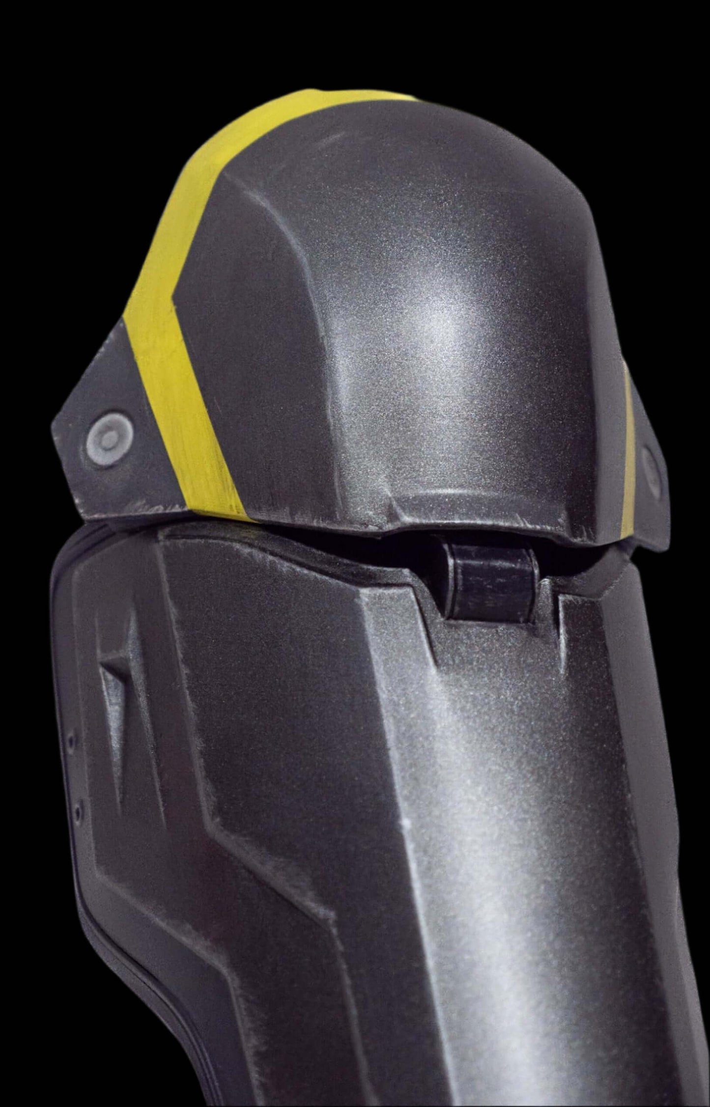 Helldivers Shinguards three quarter view tactical sci fi lower leg armour wearable cosplay piece