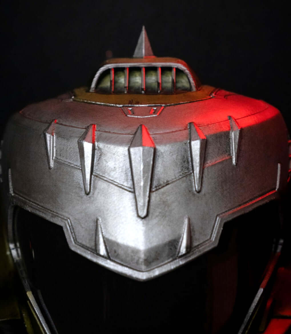 Doom Slayer Helmet front view iconic green Doomguy Praetor suit helmet high detail wearable cosplay piece
