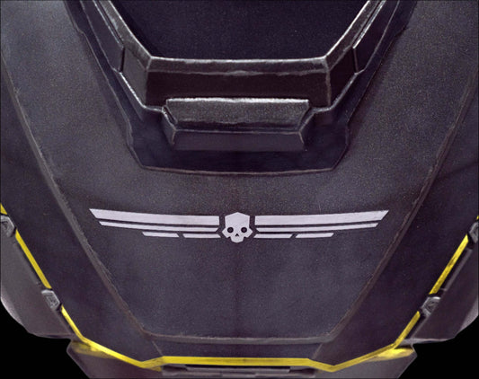 Helldivers Chestplate Armor close up chest detail tactical panel lines high detail Helldivers cosplay armour