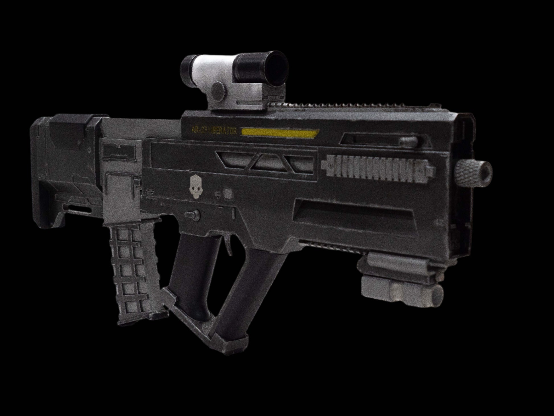 Helldivers Liberator Prop side view detailed sci fi rifle cosplay prop Helldivers weapon replica