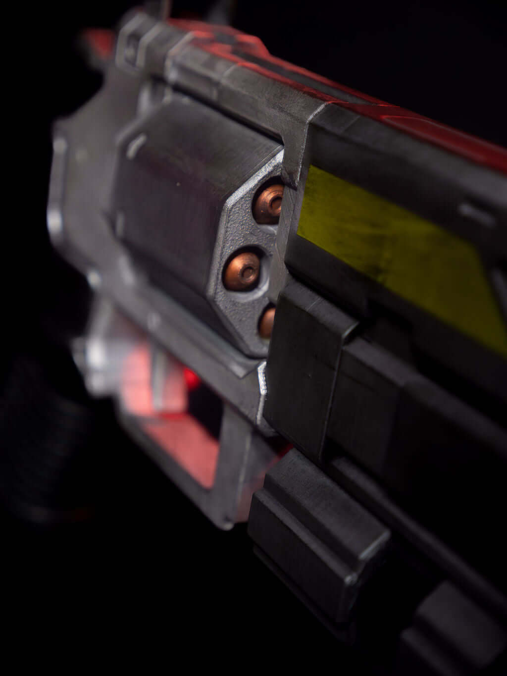 Helldivers P4 Senator Prop angled profile futuristic heavy revolver high detail Helldivers cosplay build