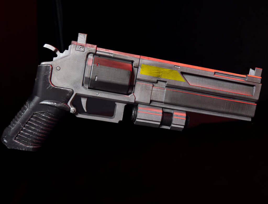 Helldivers P4 Senator Prop side profile futuristic heavy revolver detailed sci fi cosplay weapon replica