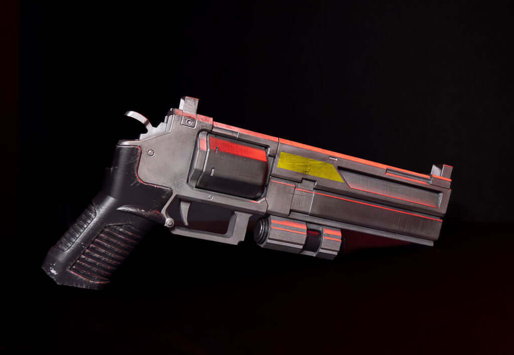 Helldivers P4 Senator Prop three quarter view tactical sci fi handgun durable cosplay weapon replica