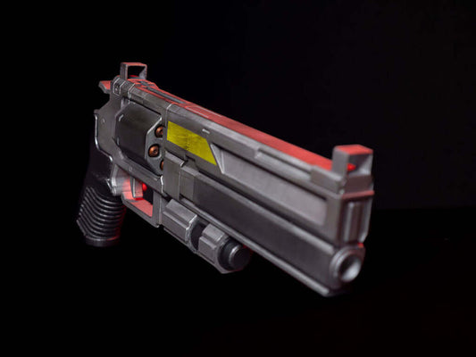 Helldivers P4 Senator Prop side view detailed sci fi revolver cosplay prop Helldivers weapon replica