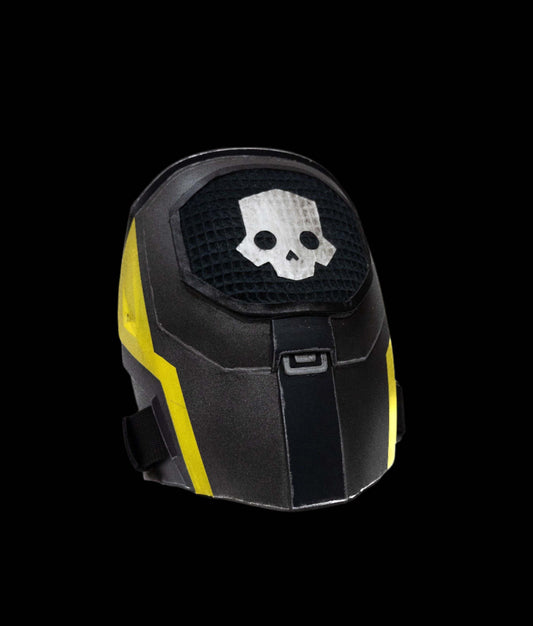 Helldivers Shoulders black and yellow skull emblem shoulder armour cosplay prop