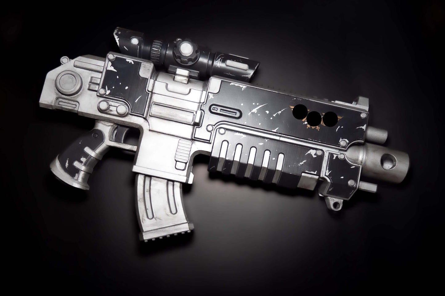 Sci-Fi Bolt Prop – 3D Printed & Hand-Painted | Cosplay Prop - Upgrade your cosplay with our stunning Sci-Fi Bolt Prop – Printed & Painted, hand-painted for a dark, tactical look. Perfect for collectors and cosplayers!