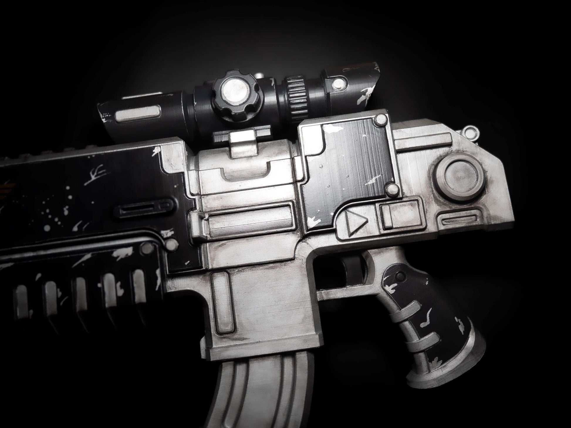 Sci-Fi Bolt Prop – 3D Printed & Hand-Painted | Cosplay Prop - Upgrade your cosplay with our stunning Sci-Fi Bolt Prop – Printed & Painted, hand-painted for a dark, tactical look. Perfect for collectors and cosplayers!