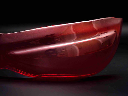 Primaris Inspired Helmet Visor side view glossy red futuristic helmet visor armour component